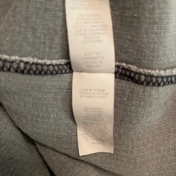 Aerie Sweater/ Sweatshirt Ribbed Raw Hem Side Slit Smoke Grey XS Oversized - Picture 9 of 9